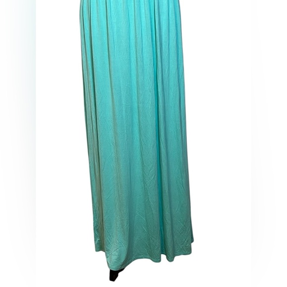 Emerald New with tags Strapless Maxi Dress - Black and Aqua size medium chevron - Picture 3 of 9